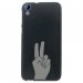 TPU1DESIRE820MAINPEACE - Coque souple pour HTC Desire 820 avec impression Motifs main Peace and Love