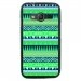 TPU1G318AZTEQUEBLEUVERT - Coque Souple en gel pour Samsung Galaxy Trend 2 Lite avec impression aztèque bleu et vert