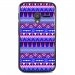 TPU1PIXI340AZTEQUEBLEUVIOLET - Coque Souple en gel noir pour Orange Rise-30 avec impression Motifs aztèque bleu et violet