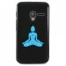 TPU1PIXI340BOUDDHABLEU - Coque Souple en gel noir pour Orange Rise-30 avec impression Motifs bouddha bleu