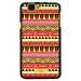 TPU1RAINBOWAZTEQUEJAUNEROUGE - Coque Souple en gel noir pour Wiko Rainbow avec impression Motifs aztèque jaune et rouge