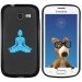 TPU1S7390BOUDDHABLEU - Coque Souple en gel noir pour Galaxy Trend Lite avec impression Motifs bouddha bleu