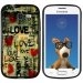 TPU1S7390LOVEVINTAGE - Coque Souple en gel noir pour Galaxy Trend Lite avec impression Motifs Love Vintage